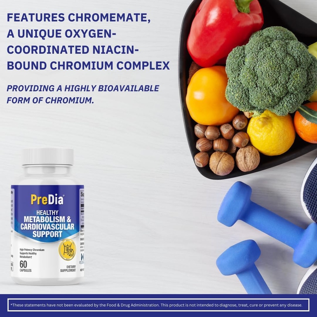 PreDia - 健康な代謝及び心臓血管サポート健康 - (Chromium 200mcg)