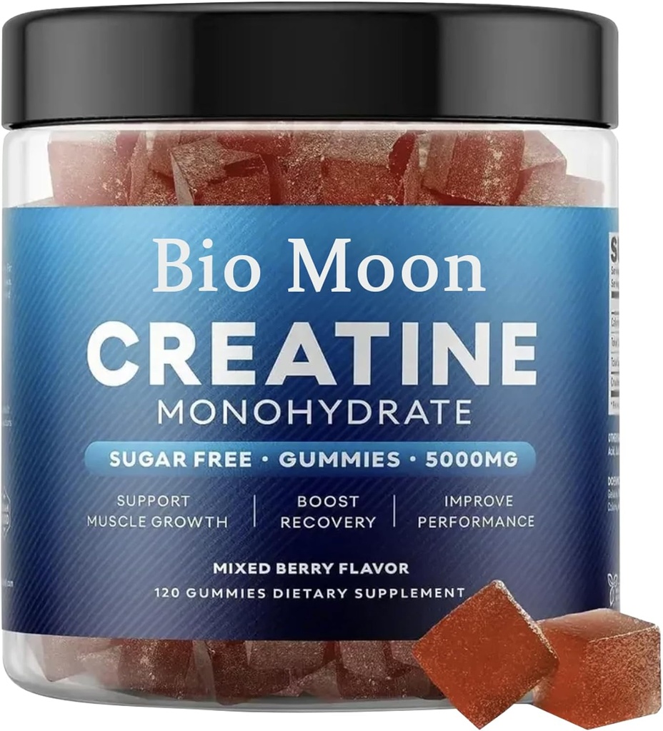 クレアチン Monohydrate 男性と女性のための5000mg、筋肉強さ、エネルギーブースト、プレワークアウトの補足(120の計算)のためのChewablesのクレアチンの一水化物-混合されたベリーの味