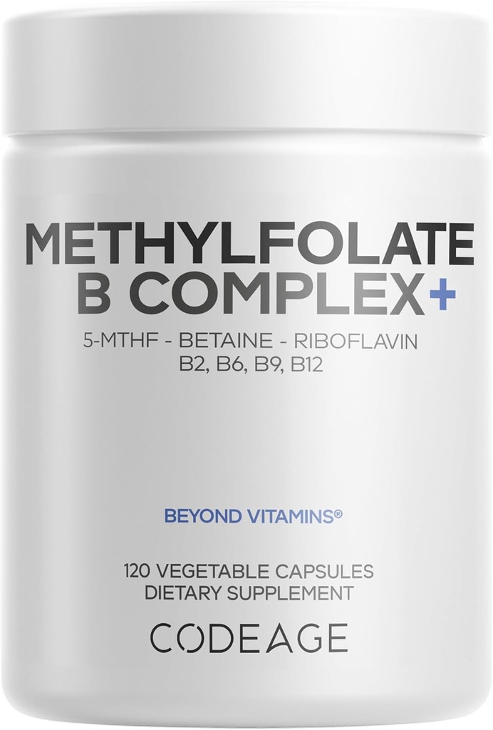 コード Methylfolate B の複雑な補足 - 5 つの MTHF の Methylcobalamin 1000mcg のメチル化されたビタミン B12 の Riboflavin のビタミン B6 のメチル化周期 MTHFR - 2 か月 - 120 のカプセル