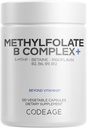 コード Methylfolate B の複雑な補足 - 5 つの MTHF の Methylcobalamin 1000mcg のメチル化されたビタミン B12 の Riboflavin のビタミン B6 のメチル化周期 MTHFR - 2 か月 - 120 のカプセル