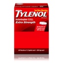 Tylenolの余分強さのアセトアミノフェンの小冊子、500のmg、頭痛、歯痛、月経のけいれん及び苦痛のための痛みの軽減及びファーバーの減力剤、旅行フレンドリーの包装、2口の袋、50の計算