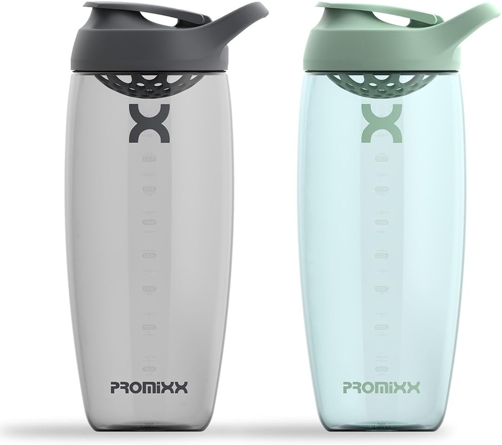 Promixxの追求の蛋白質のシェーカーのびん(32のoz) – 無声非球のミキサー、漏出防止のふた、BPA/BPS及びフタル酸塩なしのECOZEN –蛋白質の揺れ、前及び後ワークアウトのスムージーのための容易なクリーニングのシェーカーのコップ