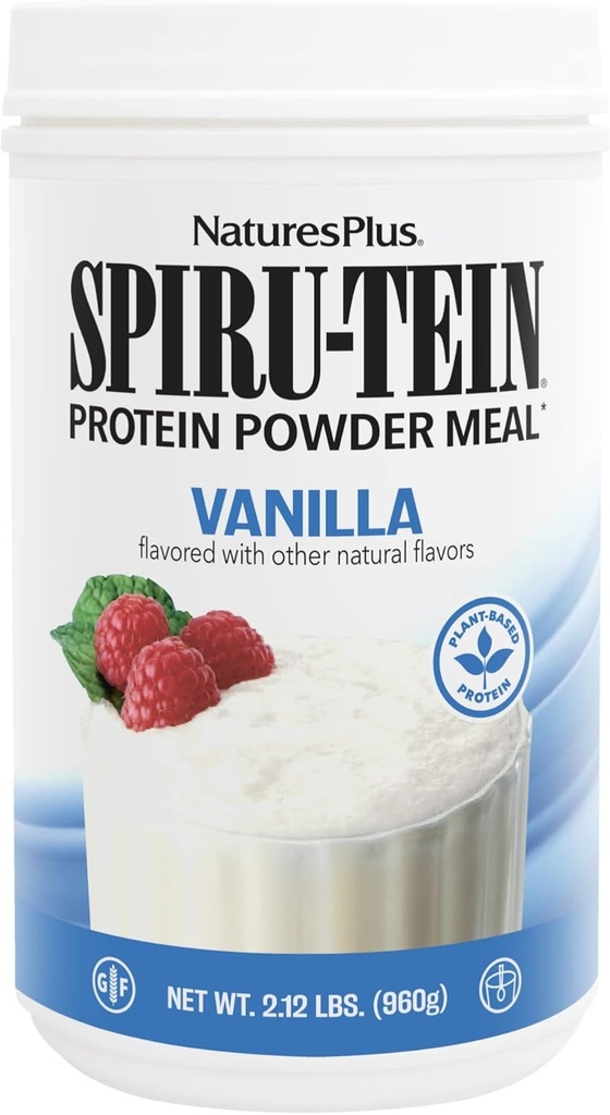 NaturesPlus SPIRU-TEIN、バニラ - 2.12ポンド - スピリナプロテインパウダー - ビタミン&ミネラルエネルギー - ベジタリアン、グルテンフリー - 32のサービング