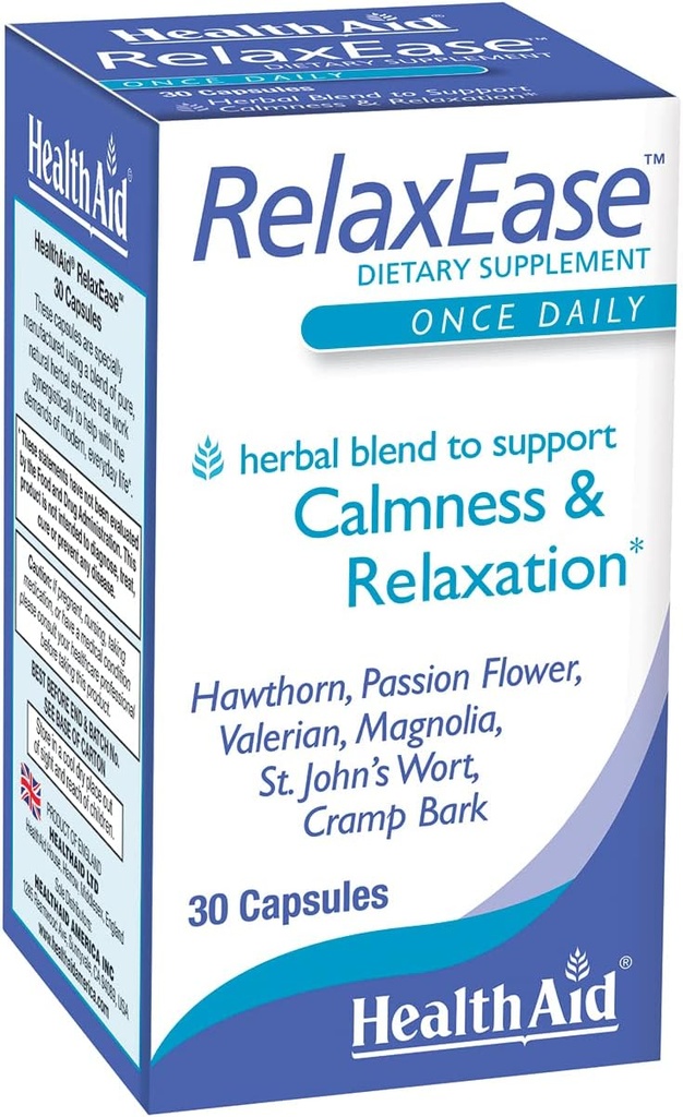 RelaxEase、HarmonyとTranquilityをサポートするためのハーブブレンド、毎日30カラット、健康とリラックスを促進するのに役立ちます