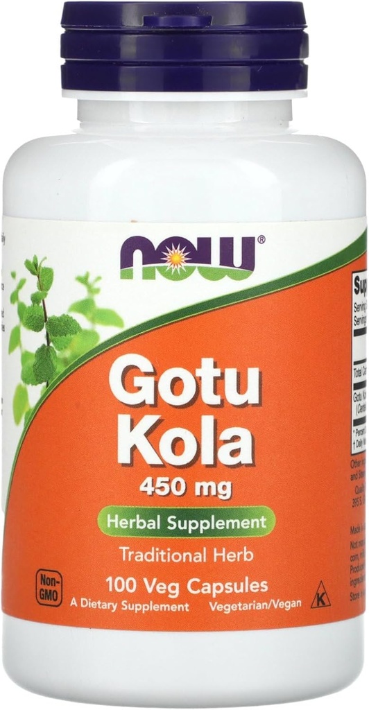 NOW Foods Gotu Kola、450 mg、100ベジカプセル