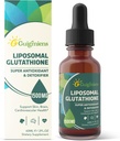 Liposomal Glutathione 1500 MG, 優れた吸収, 液体グルタチオンサプリメント, 強力な抗酸化剤, 肝臓デトックス, 免疫エンハンサー, 大豆フリー, 非GMO, ビーガン&グルテンフリー, 2.02 floz.