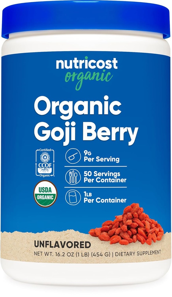 Nutricostオーガニック五味ベリーパウダー(1lb) - USDA認定オーガニック、グルテンフリー、非GMO、ベジタリアン