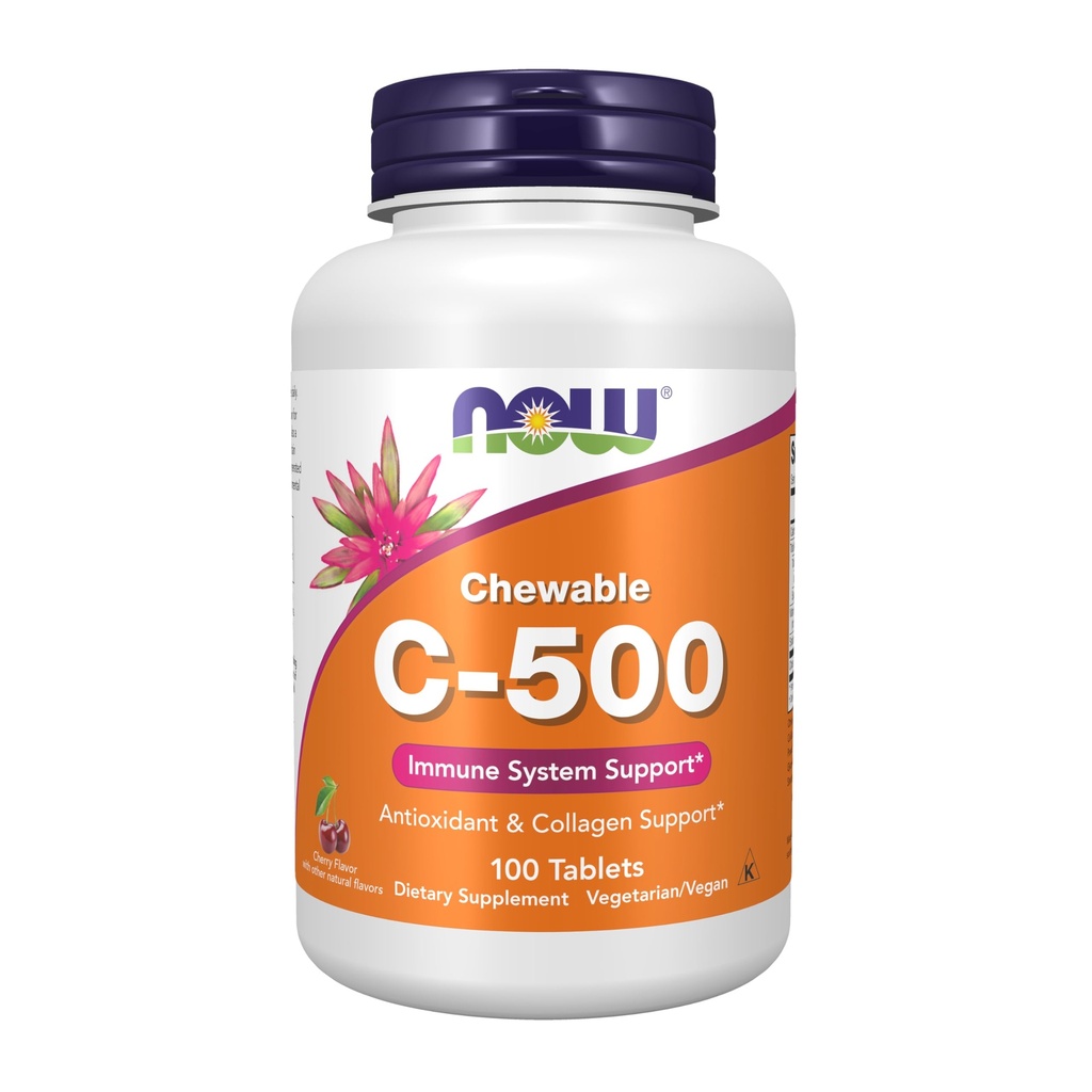 NOWの補足、ビタミンC-500、酸化防止保護*、チェリーの味、100のChewable Lozenges