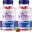 rize labs - Bio Science Keto Plus Gummies for Weight Loss, Extra Strength, Advanced Formula Includes Apple Cider Vinegar Gummies (120 Gummies) (Pack of 2)