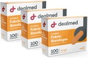 Dealmedの生地の適用範囲が広い付着力の包帯–非Stickのパッド、乳液の自由な、ファースト・エイドのキット、3" x 3/4"のための傷の心配との100の計算(3のパック)包帯