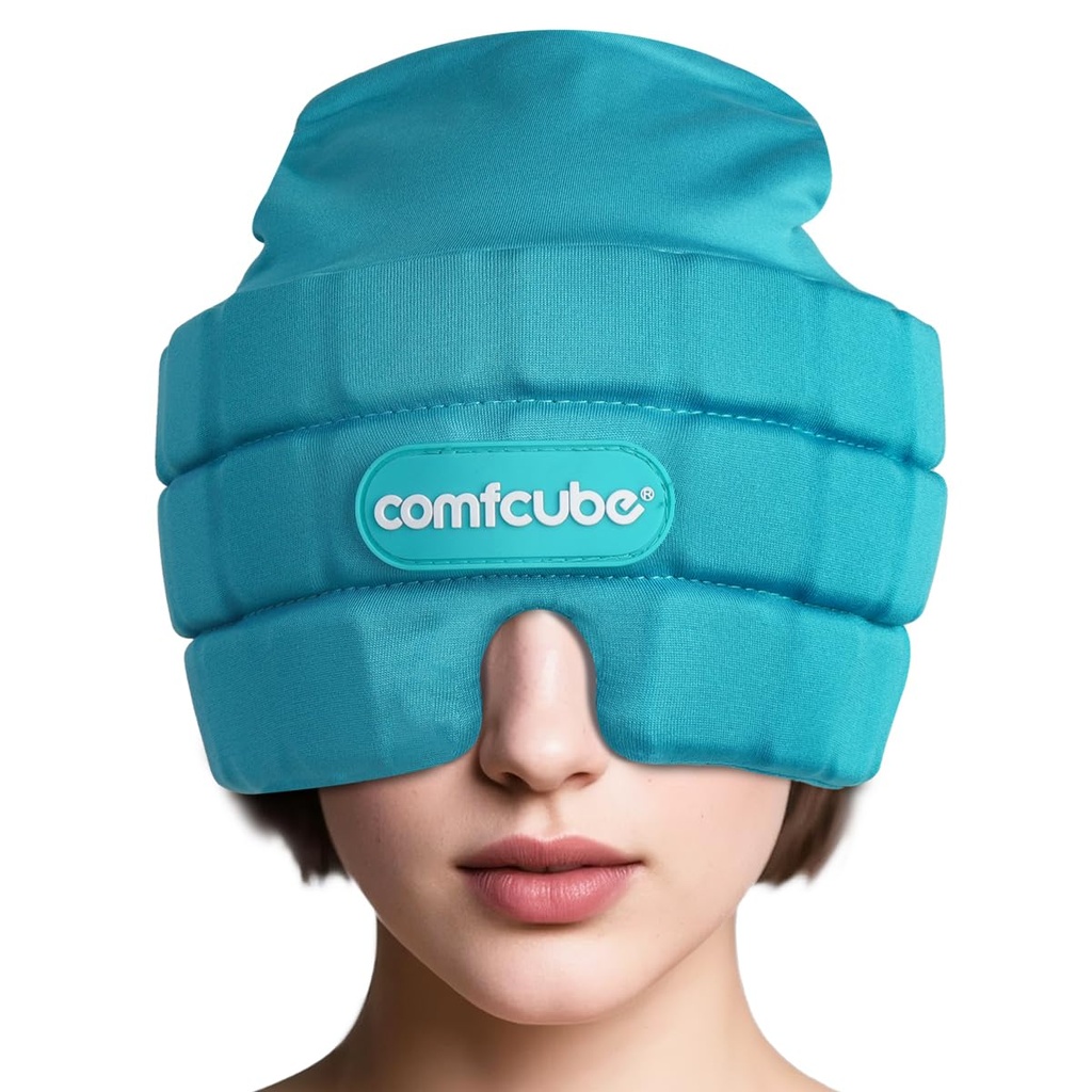 Migraine及び頭痛の救助のアイスキャップ、2時間の長続きがする風邪療法の身につけられる及び洗濯できる形態はSinus及び圧力救助、パフィーの目、重度の片頭痛、ケモのためのアイス帽子に合います