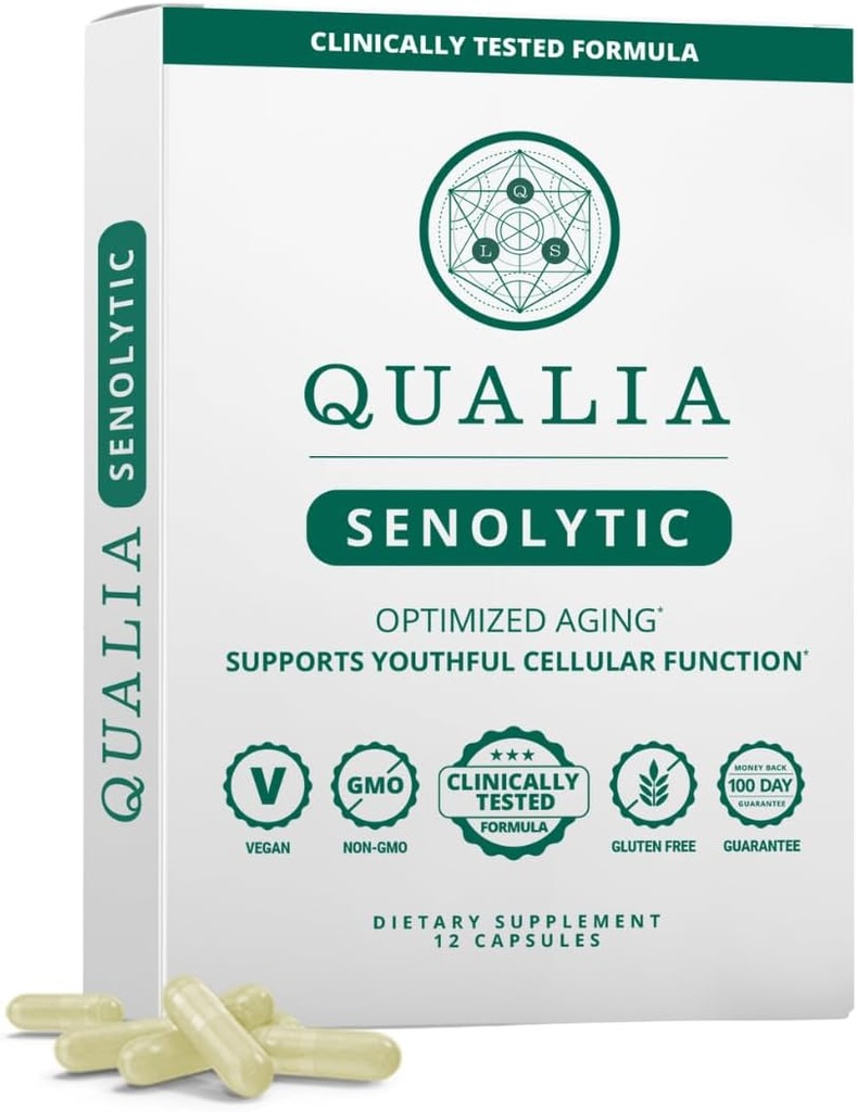 QUALIA LIFE SCIENCESの熱心な補足、Fisetin、Quercetin、Piperlongumin及び多くの老化の補足-サポート最適細胞の修理及び若返り、自然にゾンビ細胞、供給1か月を除去します