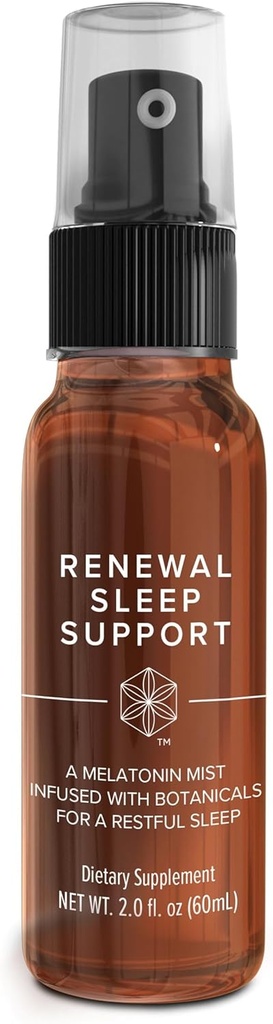 Isagenix Renewal Sleep SupportTM - Fast-Acting Oral Melatonin Sleep Spray - 天然睡眠サイクルの整列のための植物と注入 - クールなスペアミント風味をリフレッシュ - 人工成分なし