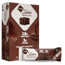 NuGo スリム ダーク チョコレート ブラニー クランチ、16g タンパク質バー、グルテンフリー、非GMO、コーシャ、ケト フレンドリー、低炭水化物、12 カウント