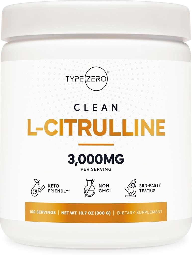 タイプ ゼロ L-Citrulline 基礎粉、サービングごとの 3,000mg - 100 のサービング