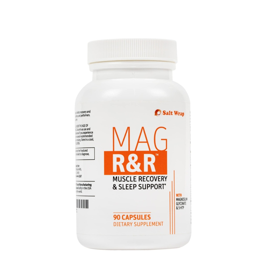 ソルトラップ Mag R&R - ナイトタイム マッスル ランプ サポート、筋肉の鉱泉のためのマグネシウムのグリシナーが付いている大人のための自然な睡眠サポートおよび足のクランプの救助、90のカプセル