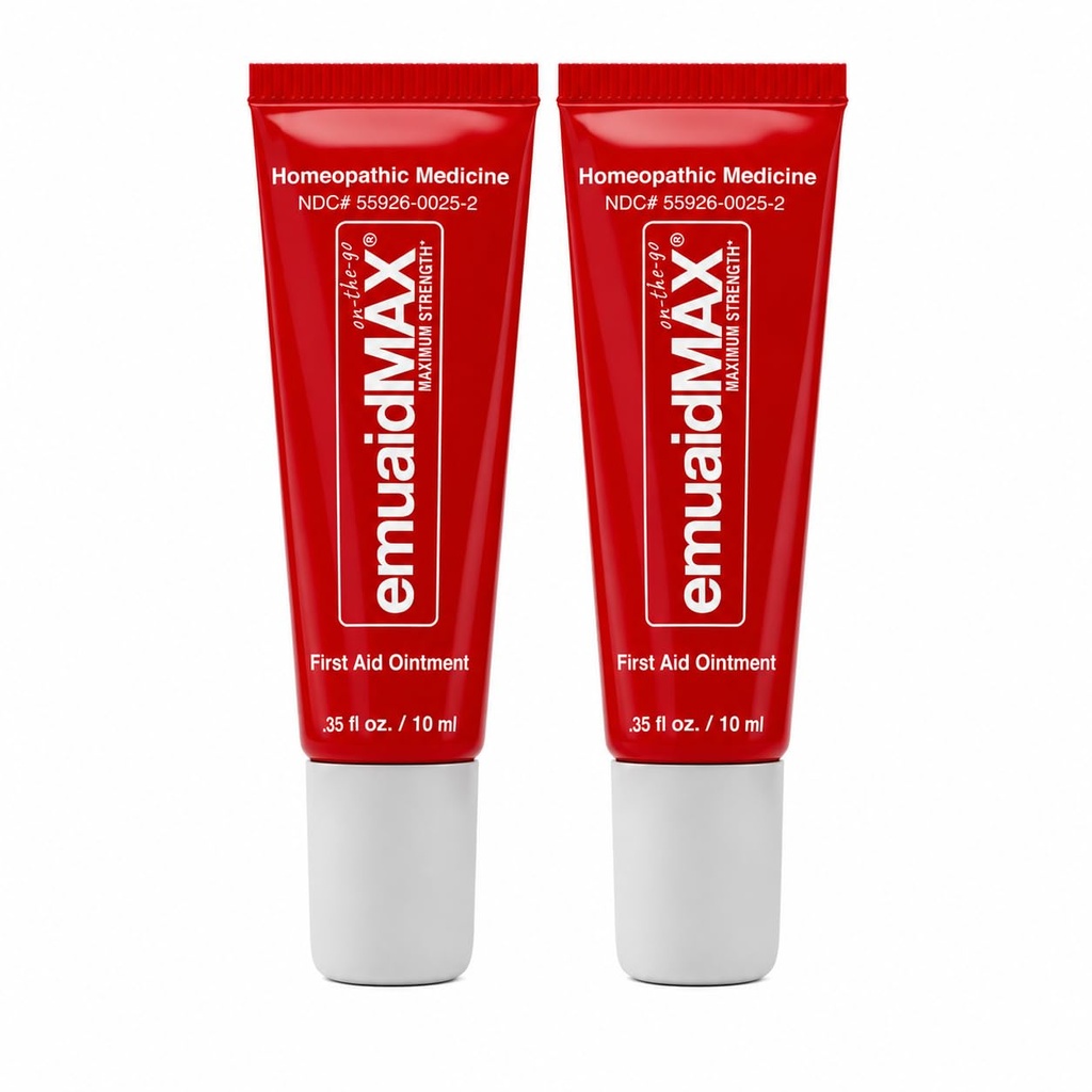 EMUAIDMAXの釘の菌類の処置の軟膏–抵抗力がある菌類の伝染のための強力な自然な釘及び足の爪の菌類の処置は、かゆみ及び不快感、オンザ・ゴーのサイズ、0.35oz、2のパックを減らします