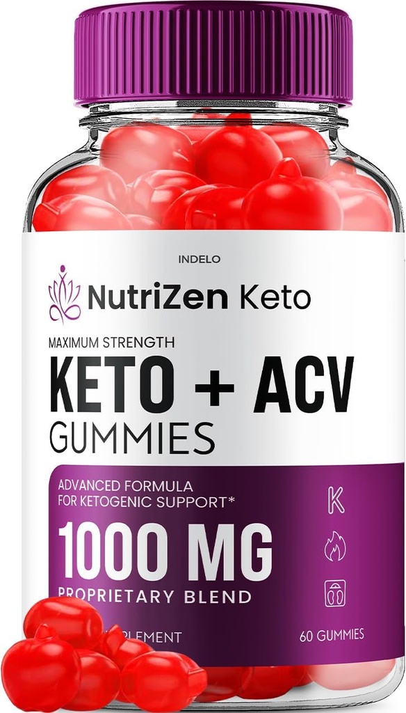 NutriZen Keto ACVグミー - 高度な式ヌトリ禅ケトプラスACVグミーApple Cider Vinegar Keto Nutrizen ACVグミー 栄養補助食品 レビュー 男性女性 (60 グミ)