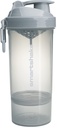 Smartshake O2GO ONEプラスチックプロテインシェーカーボトル 800 ml | 27 oz - Leakproof Screw-on Lid - BPA 無料 - Unisex - ミストグレー