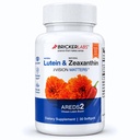 Bricker Labsナチュラルルテイン+ゼアキサンチンアイサプリメント - Macular Carotenoids、優れたバイオアベイラビリティ、AREDS2 Chosen Luteinソースと目、脳、および皮膚の健康をサポート - 60ソフトゲル