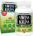 スイス クリスの草の Laxative のタブレット、大人の及び子供のための便秘の救助のための穏やかな及び自然な Laxative は 6-12 時間、センナの Laxative、120 タブレットの合計で働かせます
