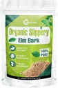 Slippery Elm, Slippery Elm Powder Organic, Elm Bark Made from Inner Bark - 1 Pound (349 Servings), Natural Herbs Helps Soothe The Throat and Coughing & Digestive, Diarrhea - 100% Pure & Vegan
