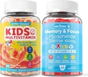 子供のための2パックのPhosphatidylserineの補足+ 2のパックの子供のMultivitamin Gummes