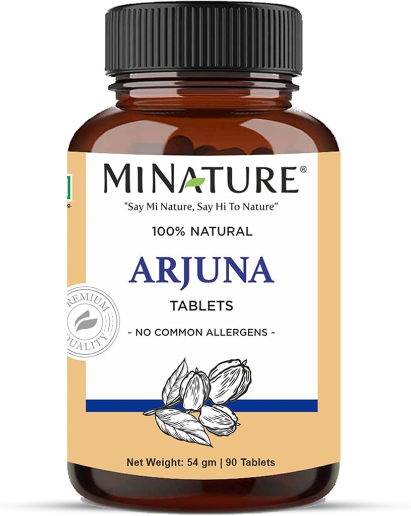 mi Nature -90タブレット、1000mg | 45 Day Supply | 100% Natural Arjunaタブレット | Arjuna | Saraca Indica | インドから