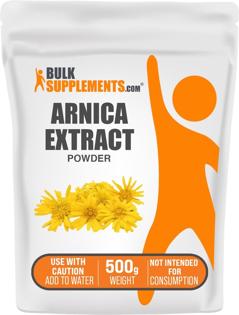 BulkSupplements.com Arnica Extract Powder - ハーブサプリメント、乾燥アルニカ花から、Vary Per use、500g(1.1 lbs)(パッケージ1)