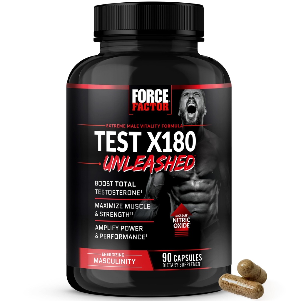 FORCE FACTORテストX180は筋肉を造るために人のためのテストステロンのブースターを取り除きました、強さを高め、性能、人の健康のためのテストステロンの補足、90のカプセル