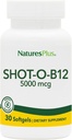 Natures Plus Shot-O-B12(Cyanocobalamin) - 5000 mcg、30 Softgels - 高効力、高速演技B12サプリメント - メモリ&エネルギーブースター - グルテンフリー - 30サービング