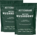 Betterbrand BetterMushroomsの向知性グミー - サポートより良いグット健康、認知機能、10機能キノコとメンタルクラリティ - 60グミ - ラズベリー味 - 2のパック