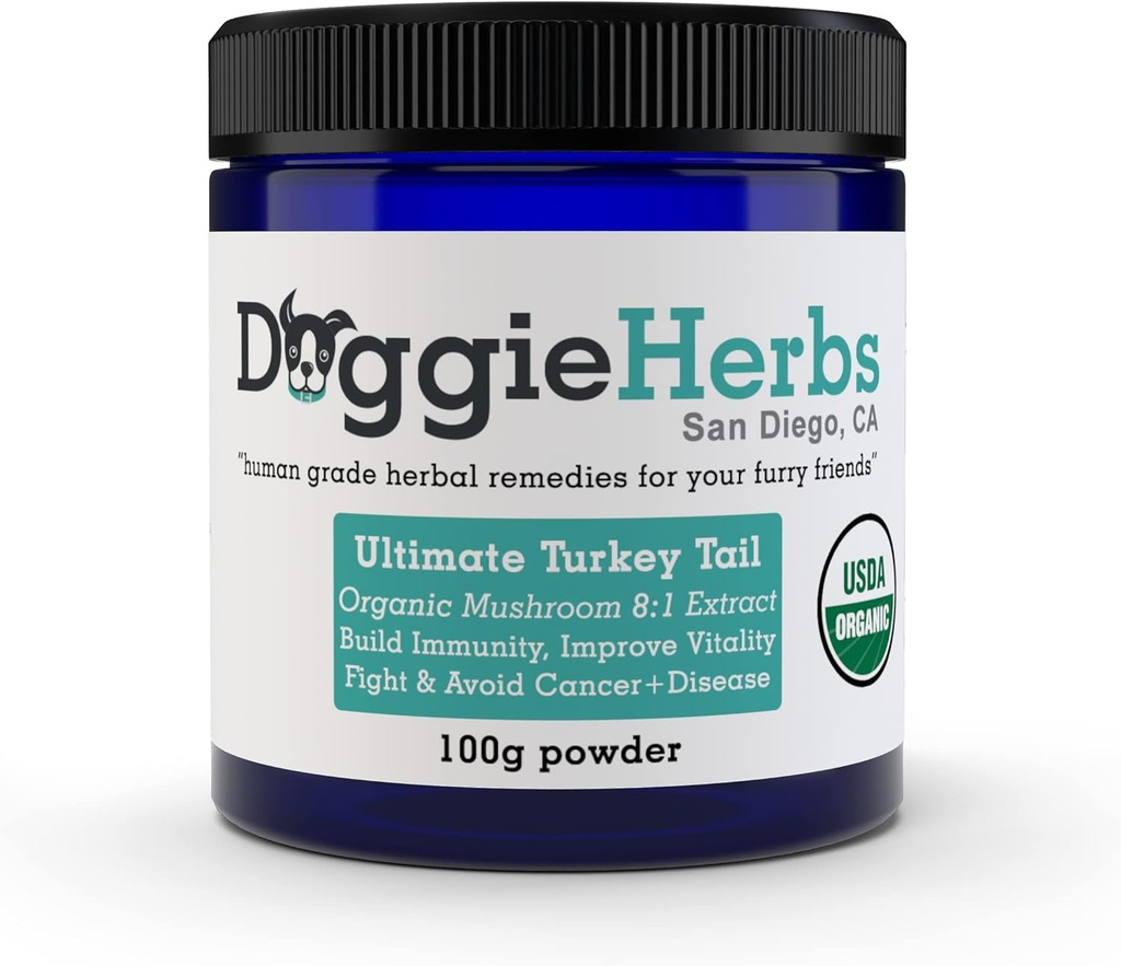 究極のトルコテール 8:1 犬のハーブによる抽出 – 389 mg ベータグルカン 1g スコロップあたり (39%), のみ多糖類が含まれています – 100g