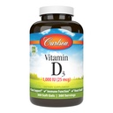 カールソン - ビタミンD3、1000 IU(25 mcg)、骨の健康、筋肉健康、コレステロール、ビタミンDサプリメント、ビタミンD3ソフトジェル、360ソフトゲル