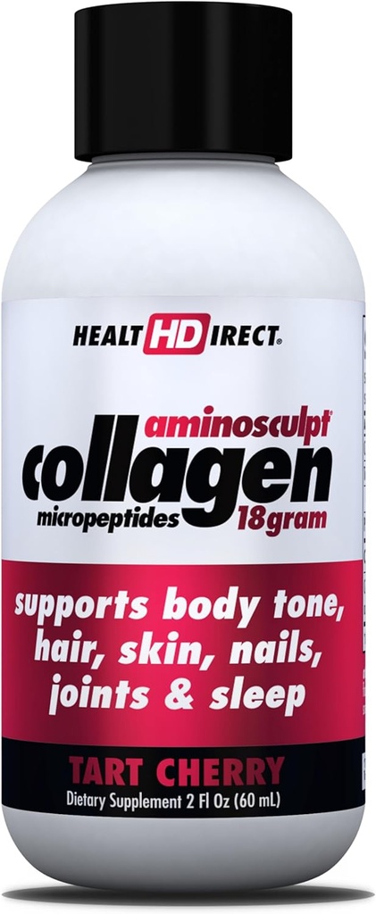 HEALTH DIRECT – 医療グレードの液体コラージュショット – アミノ彫刻砂糖フリー – タルトチェリー – 12 のサービング, (12 pk, 2oz ショット) – 関節に良い, 骨, & 睡眠 – より良い髪, 皮膚 & 爪