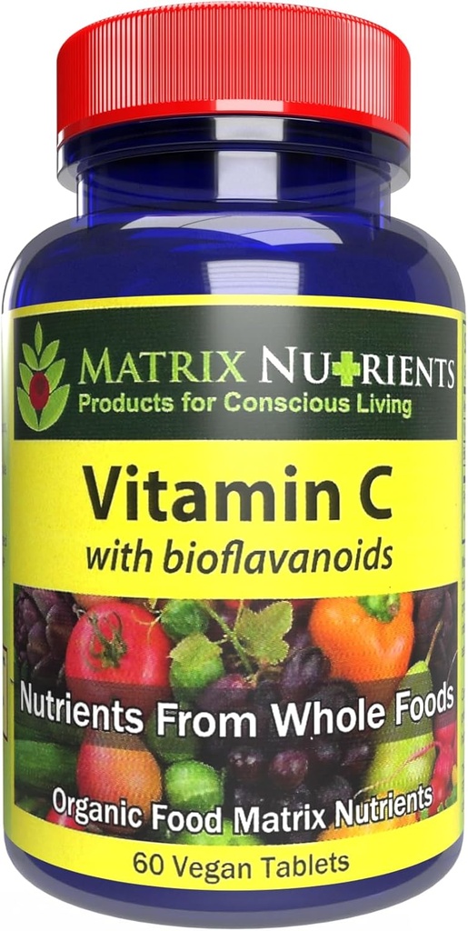 ビタミンC - BIOFLAVANOIDSでプレミアム品質! - 最も高い吸収率、100%オーガニックナチュラル成分 - 免疫ブースト、エネルギーの上昇! - ビーガンタブレット(60ct)