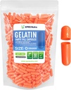 XPRS Nutra Size 0 Empty Capsules - 500 Count Empty Gelatin Capsules - Pills DIY Capsule Filling - Pure Bovine Pill Gel Caps for Do-It-Yourself Supplements (Orange)