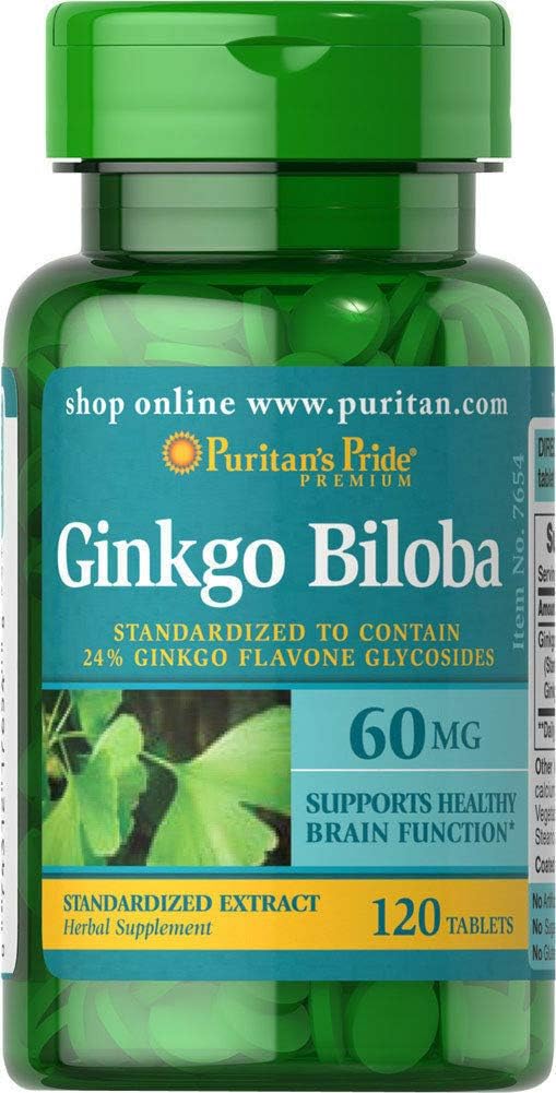 Puritans のプライドの Ginkgo の Biloba の標準化されたエキス 60 の mg のタブレット、120 の計算