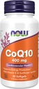 NOWの食糧補足、CoQ10 400のmgの薬剤の等級、発酵、30のSoftgelsによって作り出される全トランス形態