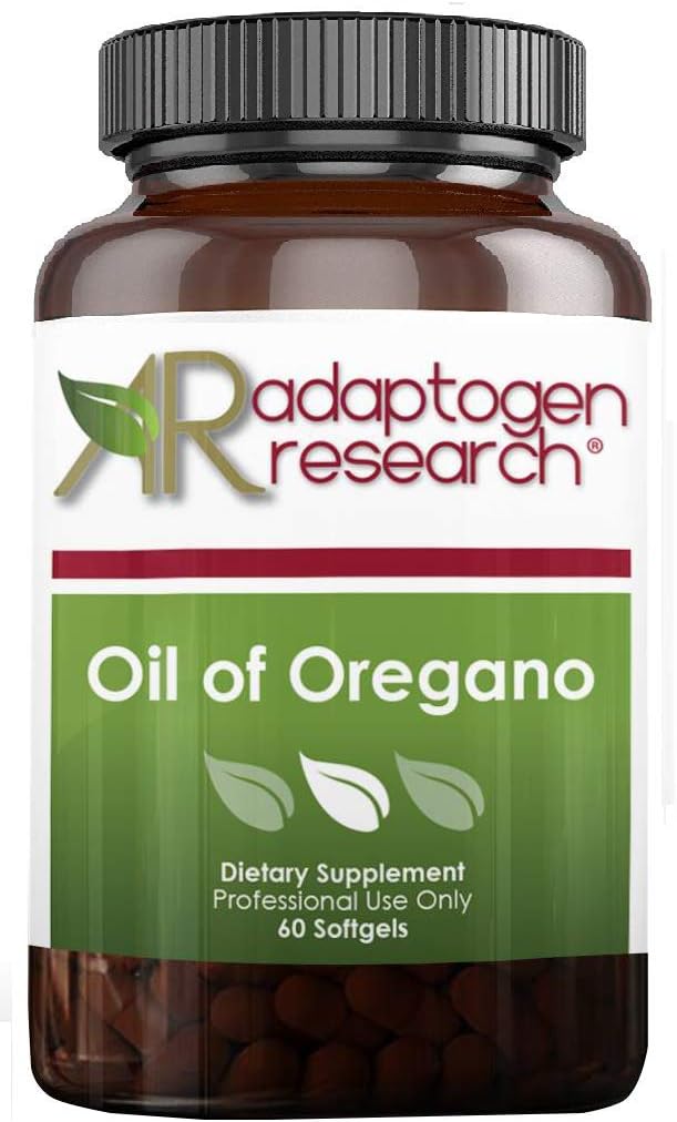 Oregano Softgelsのオイル - 高濃度のCarvacrolのオレガノオイルサプリメント - 腸の浄化をサポート - 小さな丸薬(60 Softgels)ゴールド