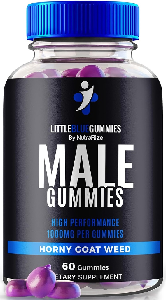 男性のためのリトルブルーグミー、毎日の栄養のためのプレミアム男性サプリメント、LittleBlue Gummy、ピーク性能と全体的な健康のためのオールナチュラルマルチビタミン、公式レビュー(60グミー)