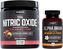 ONNIT Nootropic + プレワークアウトスタック - アルファブレイン(90ct) + 合計窒素酸化物(ハーベストフルーツ)