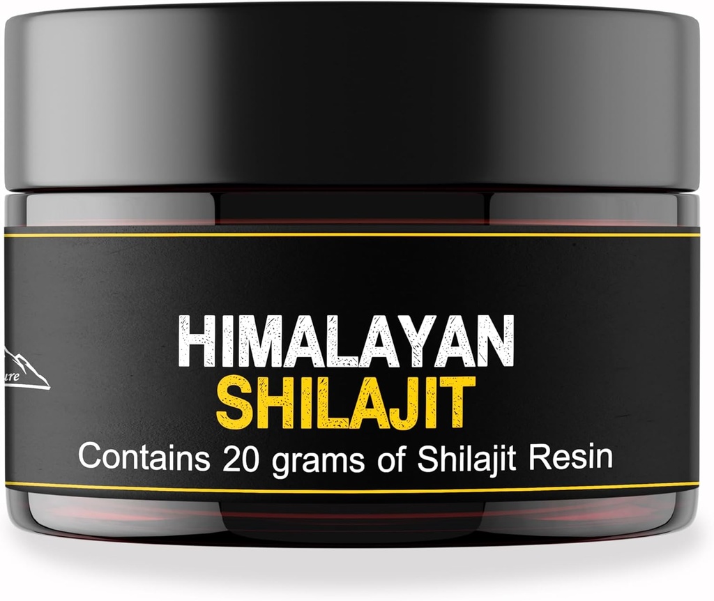ジェネリックSHILAJIT - 男性と女性のためのヒマラヤ系シラジト樹脂|自然とほとんどのポテント|第3回パーティラボ 試験|乾燥60日|測定スプーン|20グラム。