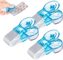 携帯用丸薬のテイカー、改善の丸薬の抽出器用具の携帯用丸薬のポッパー用具、まめのパック、携帯用旅行タブレット ディスペンサーの丸薬の抽出器用具の世帯のガジェット機のための丸薬のポッパー(3pcs)