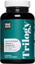 Omega-3、ビタミンA、B12、C、D3、E、Selenium、マグネシウム及び亜鉛のエッセンシャルブレンドと活気に満ちた健康、Trilogy、Probiotic Multivitamin、30のサービング