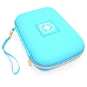 CASEMATIX 8"旅行のためのTurquoiseの喘息の吸入器箱はスペーサ、マスクおよび付属品、含まれている場合だけに合います