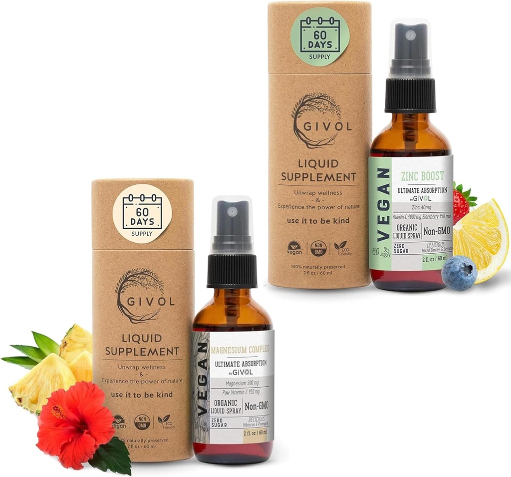 トリマグネシウムコンプレックス - マグネシウムビキシン、クエン酸塩&タウレート液スプレー300mg w / ラウビタミンCと有機ジンクブーストミスト40mg(エクストラ強度) - VIT Cおよびエルダーベリーエキスと砂糖無料