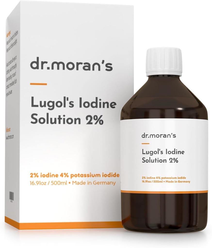 LUGOL'S Iodine 2% ソリューション | USP/PH. EUR | 16.91oz | ドイツ製