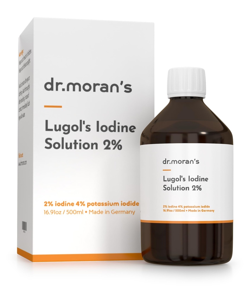 LUGOL'S Iodine 2% ソリューション | USP/PH. EUR | 16.91oz | ドイツ製