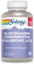SOLARAY GlucosamineのコンドロイチンのHyaluronic酸、健康な骨および接合箇所サポート補足は吸収性、実験室によって確認される、60日の保証、60のサービング、180のベジキャップを補います